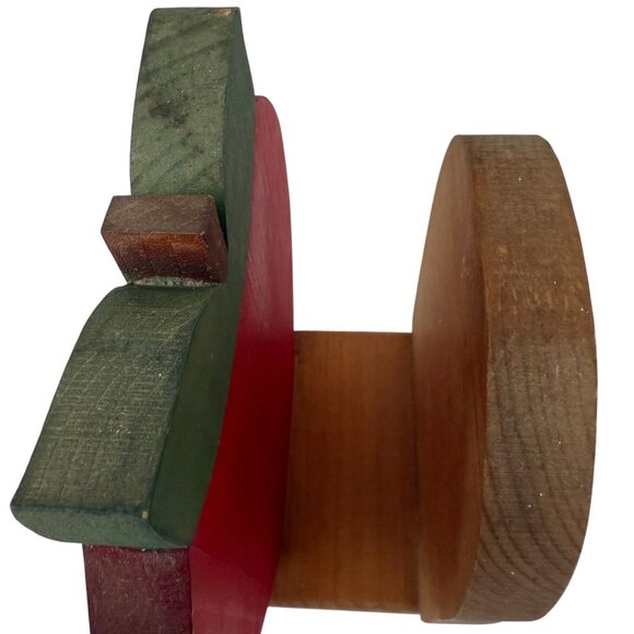 Wooden Napkin Holder Apple Handpainted Vintage Kitchen Decor Cottagecore Rustic - Picture 9 of 11